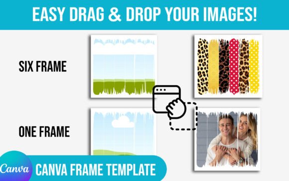 Brushstrokes Canva Frame Template