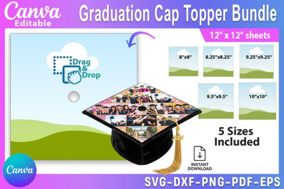 Canva Graduation Cap Topper Bundle Graphics