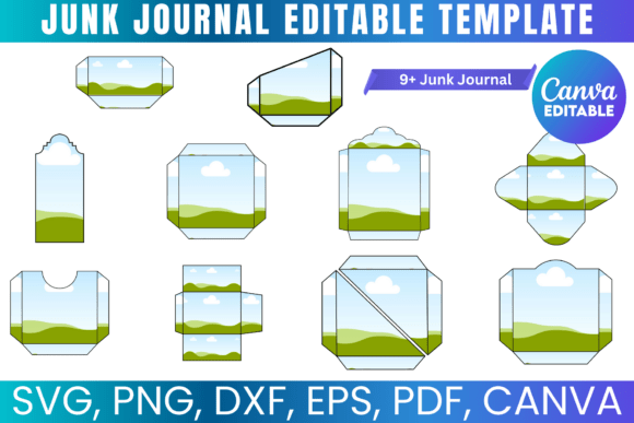 Canva Junk Journal Canva Template Graphics
