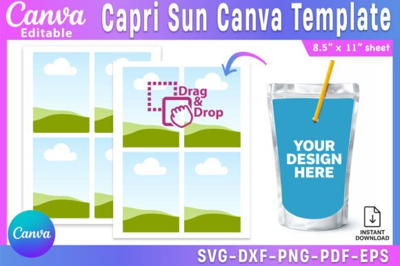 Capri Sun Canva Template: Graphics for Playful Branding