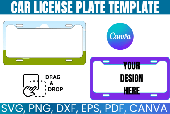 Car License Plate Canva Template: Graphics for Real Publishing