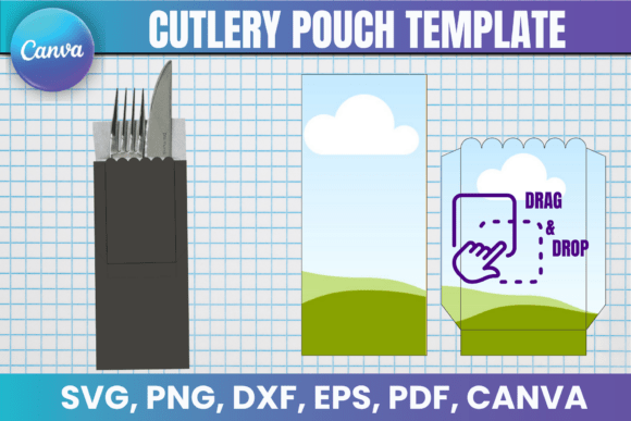 Cutlery Pouch Canva Template: Graphics That Elevate Editorial Design