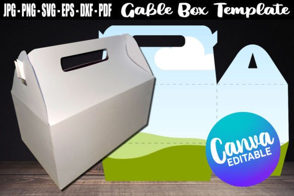 Gable Box Canva Template SVG PNG Graphics
