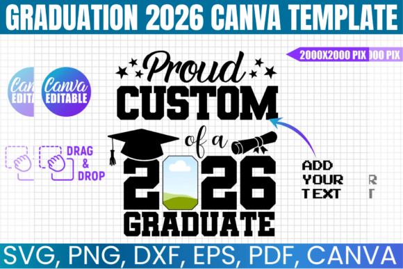Graduation 2026 Canva Template: Graphics for Local Branding