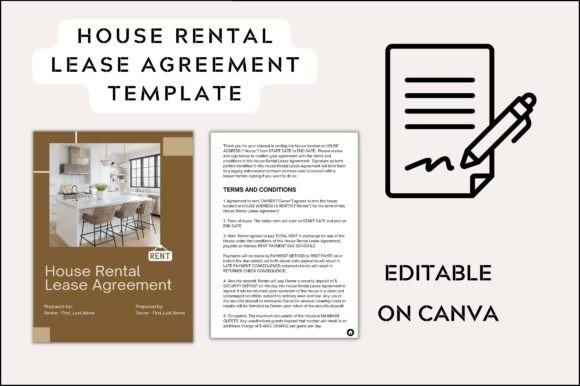 House Rental Agreement Printable: Graphics & Print Templates