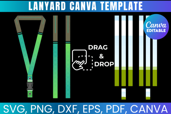 Lanyard Sublimation Canva Template: Graphics That Elevate Brand Presence