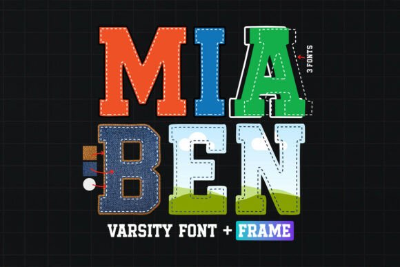Mia Ben Canva Font Frame Template: Graphics for Bold, Handmade Branding