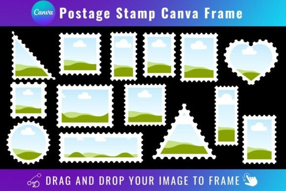Postage Stamp Canva Frame Sets: Graphics for Authentic Brand Moments
