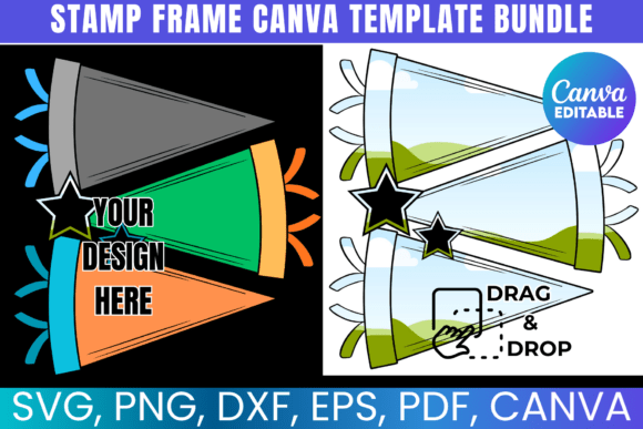 School Spirit Pennant Frame Template