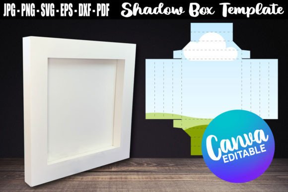 Shadow Box Template Canva Editable: Graphics for Brand-First Design