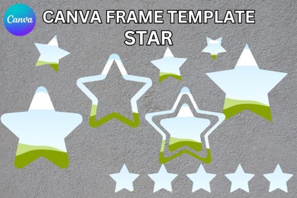 Star Canva Frame Template: Premium Graphics for Canva Publishers
