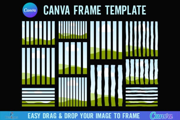 Striped Canva Frame Wavy Stripes Graphics