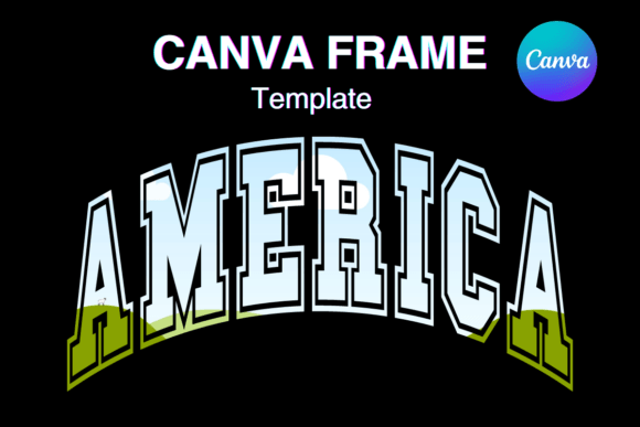 USA America Patriotic Canva Frame Photo Graphics