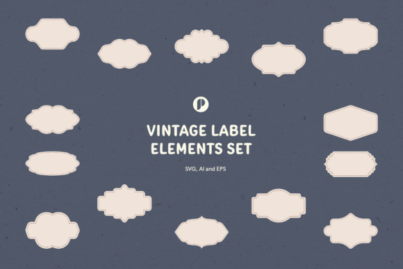 Vintage Label Elements Set: Graphics & Illustrations for Authentic Branding